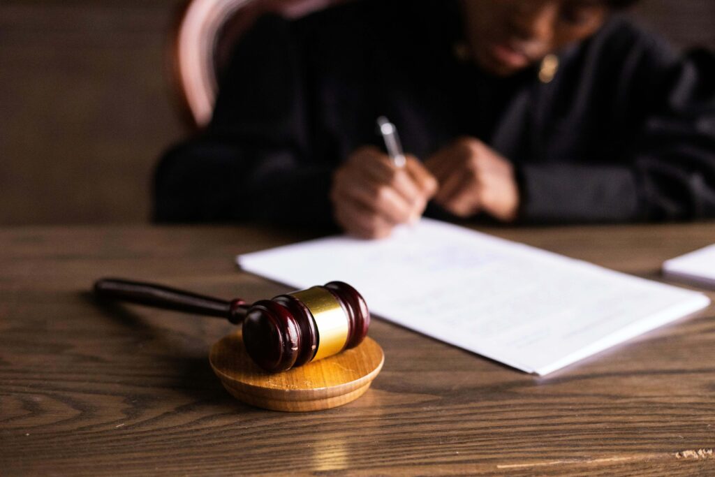 judge in a court room